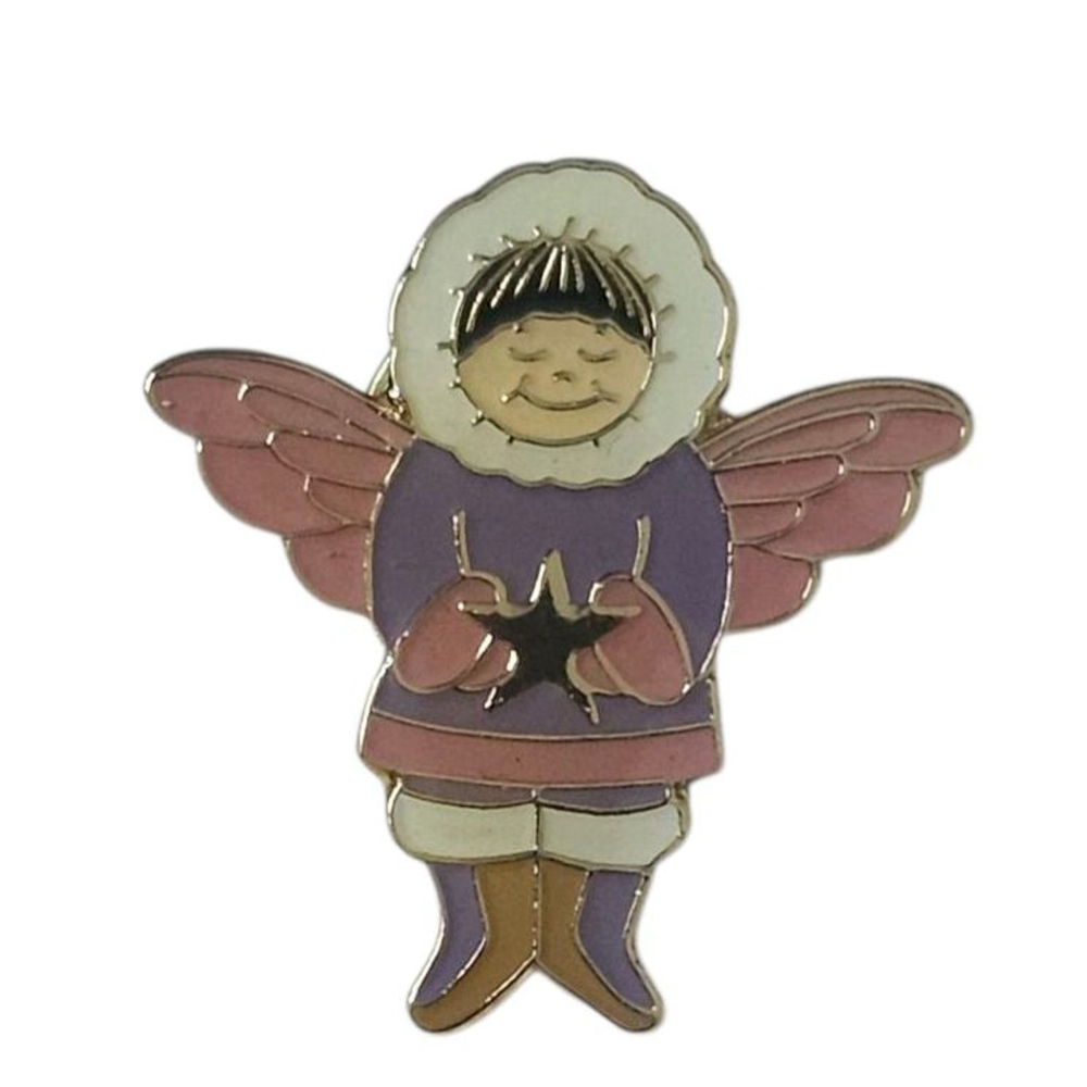 Vintage ACE Alaskan Angel Eskimo Enamel Pin